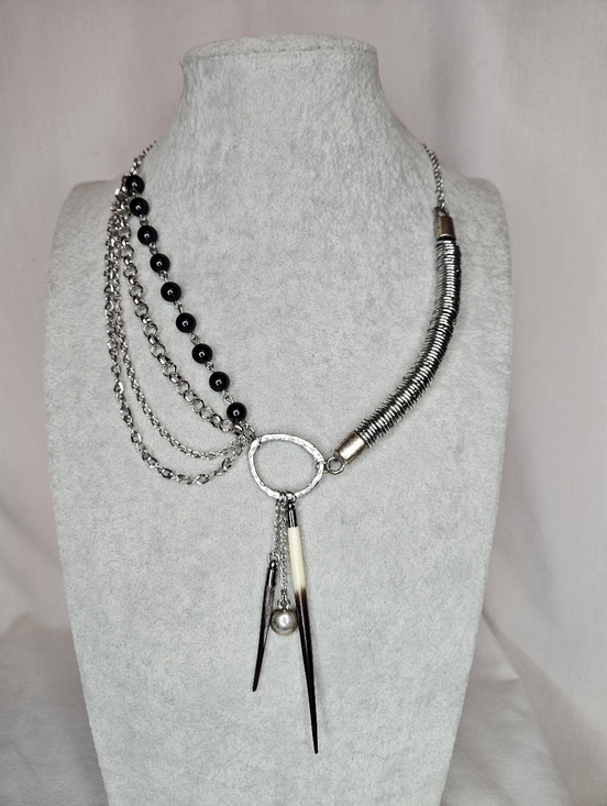 Untamed Relics Dark Talisman No. 01 OOAK Quill Statement Necklace